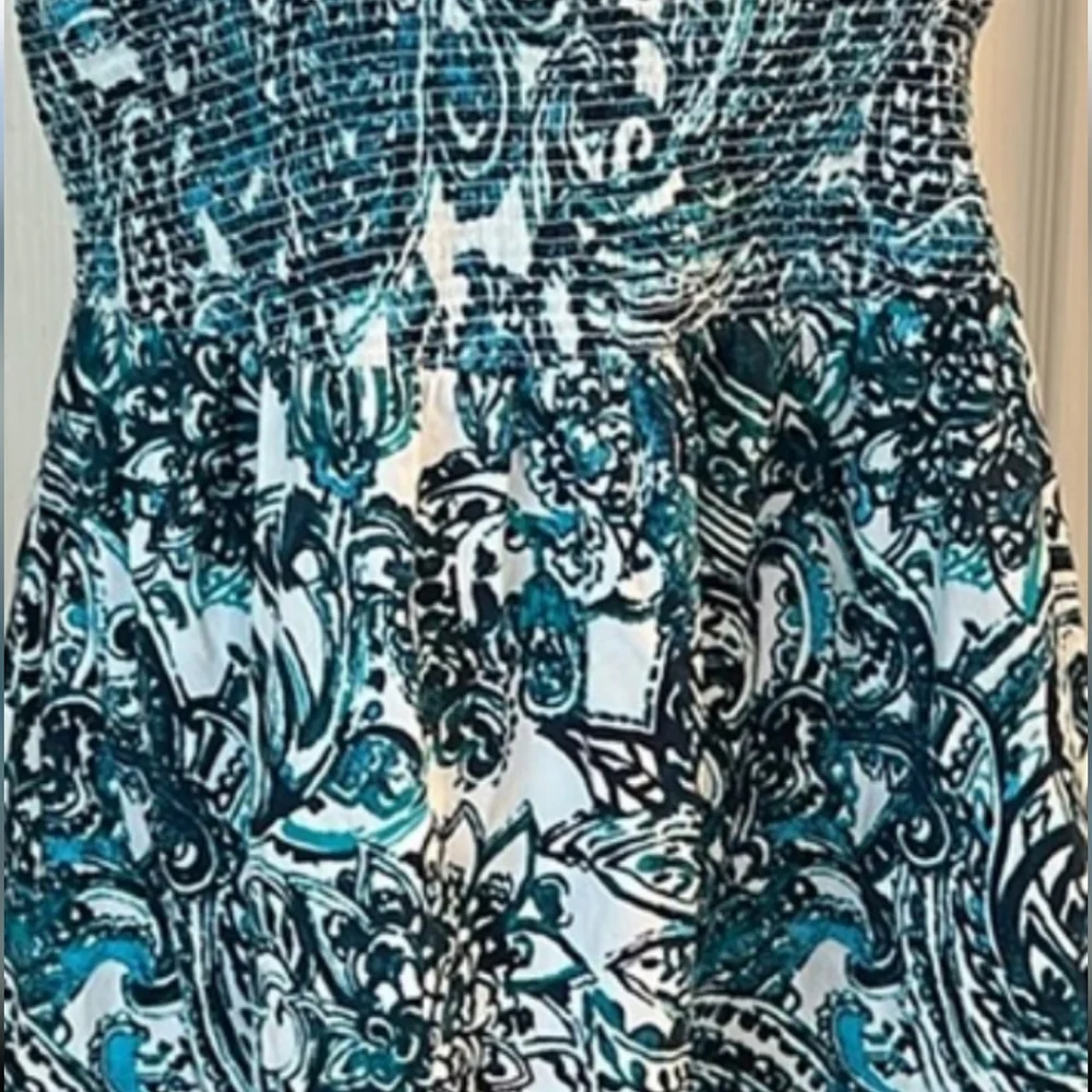 Tommy Hilfiger Dillards Y2K Paisley Smocked Tiered A Line Dress Size 22